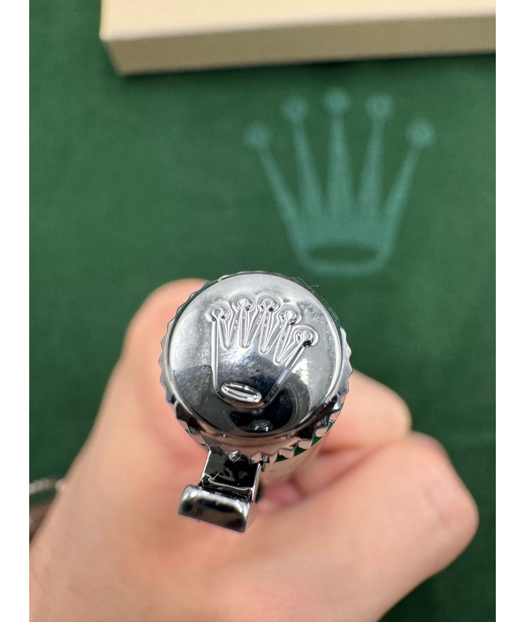 ROLEX Зеленая металлическая шариковая ручка, фото 5