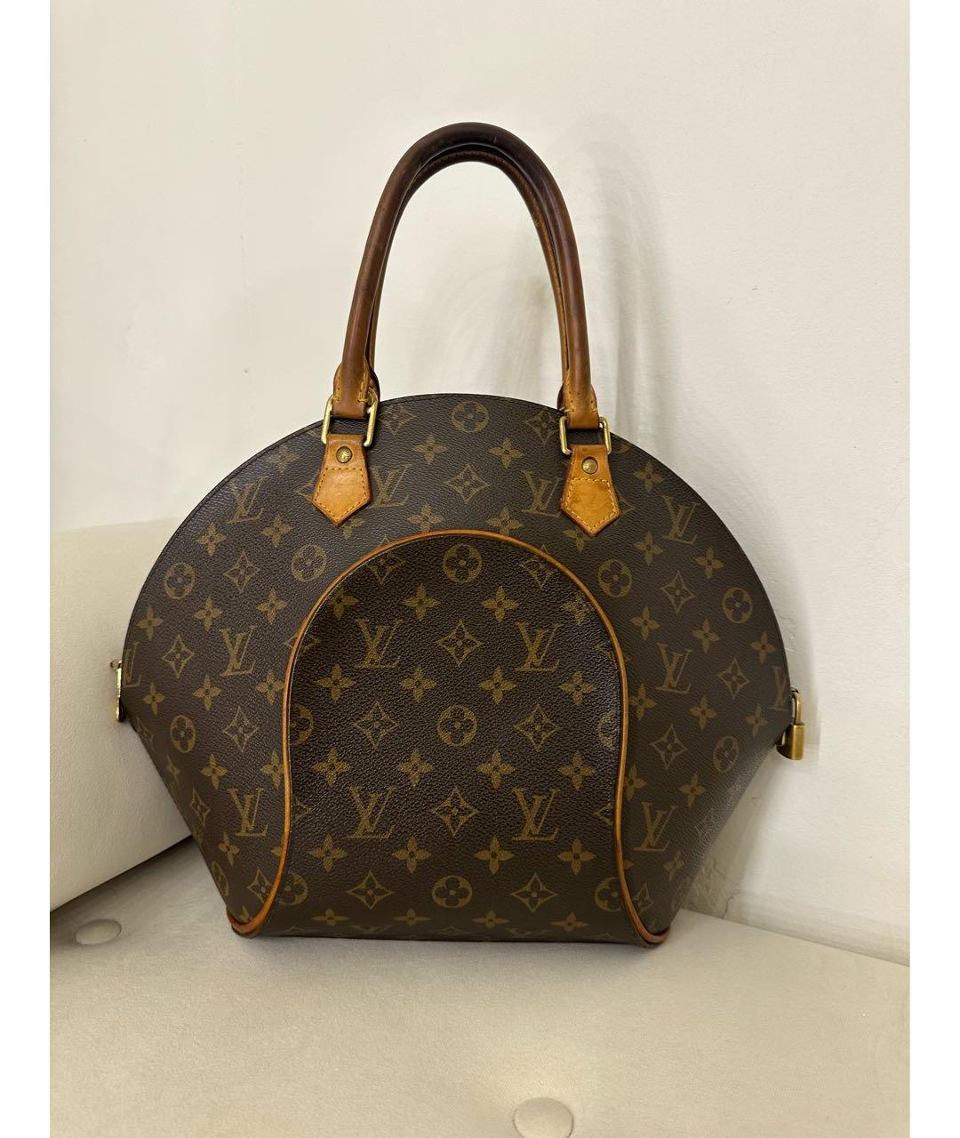 LOUIS VUITTON Коричневая сумка с короткими ручками из канвы, фото 6