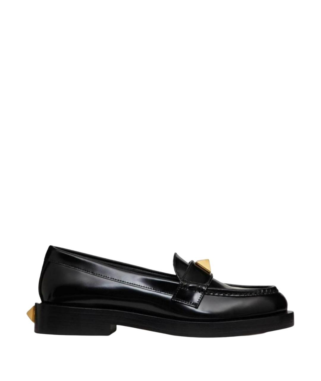VALENTINO Черные кожаные лоферы, фото 1