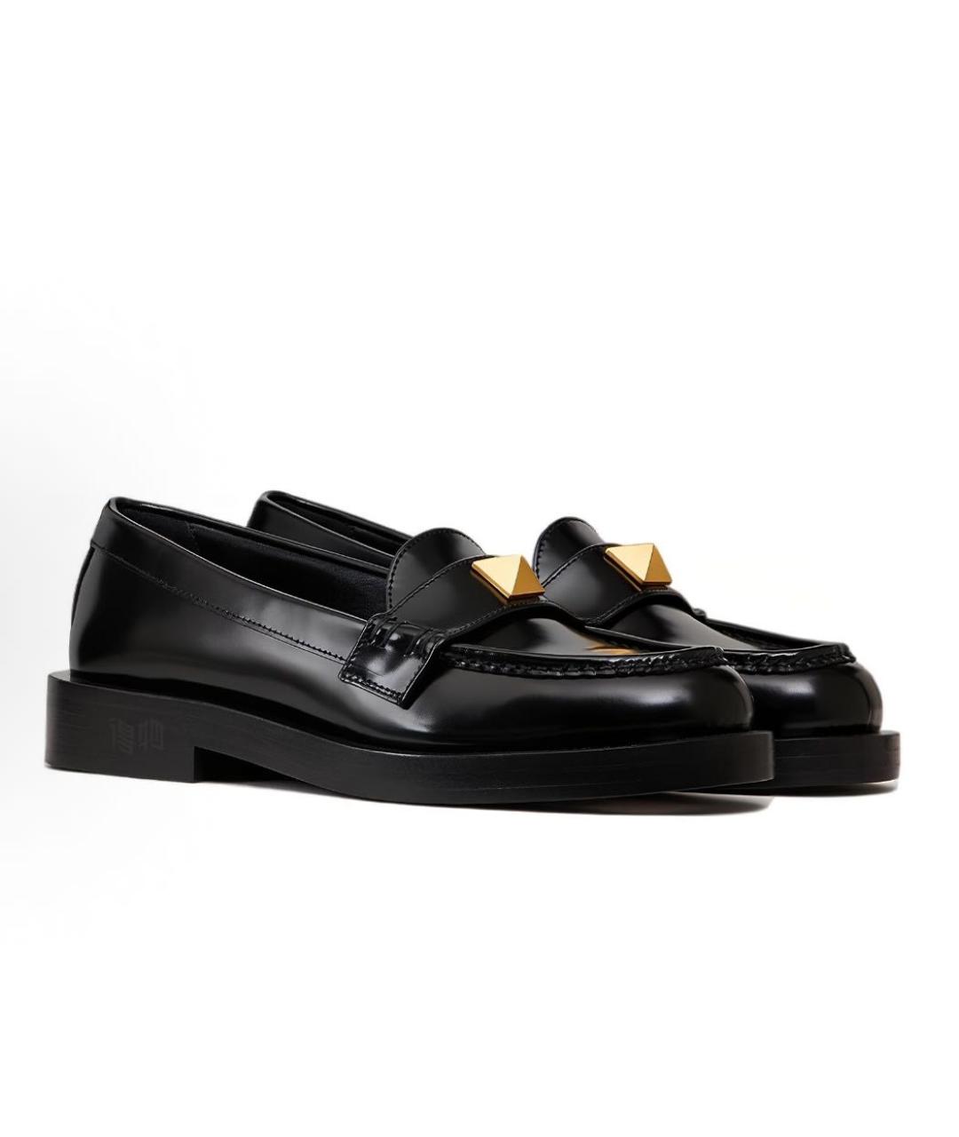 VALENTINO Черные кожаные лоферы, фото 2