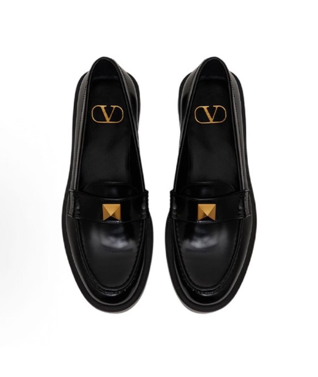 VALENTINO Черные кожаные лоферы, фото 3