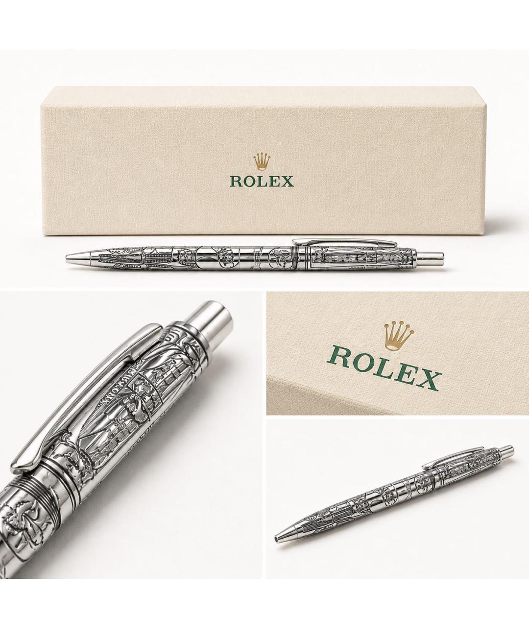 ROLEX Серебряная шариковая ручка, фото 2
