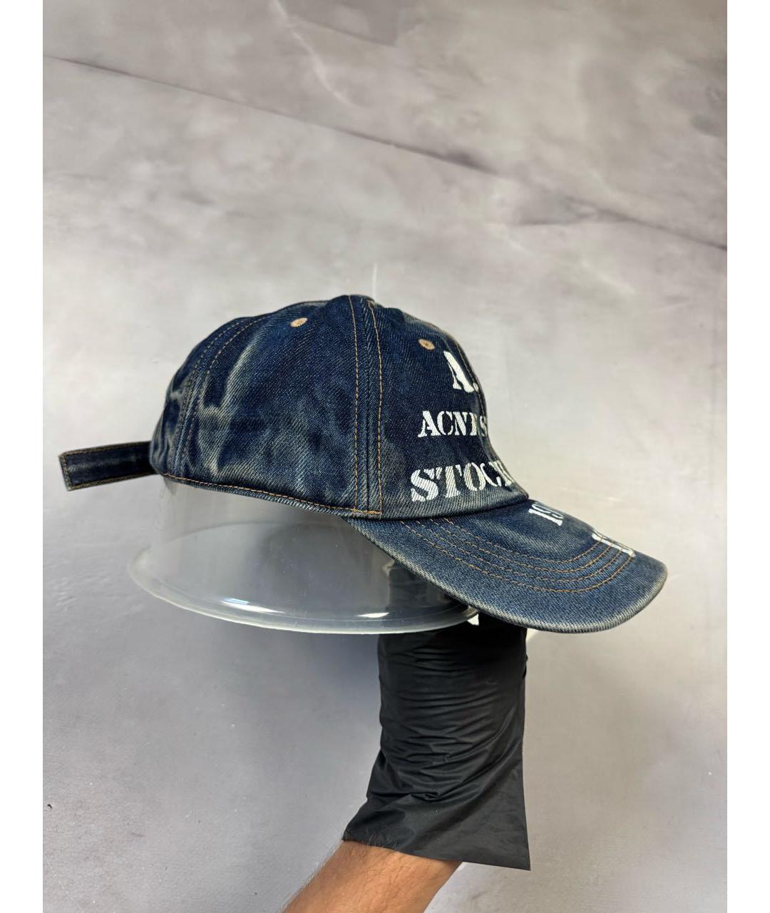 ACNE STUDIOS Синяя хлопковая кепка/бейсболка, фото 3