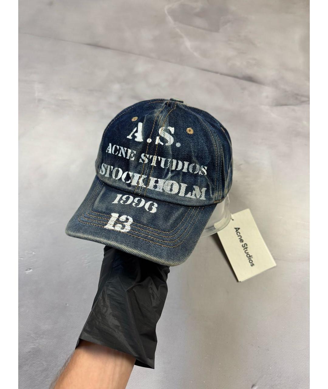 ACNE STUDIOS Синяя хлопковая кепка/бейсболка, фото 9