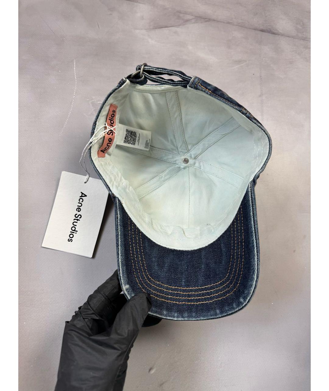 ACNE STUDIOS Синяя хлопковая кепка/бейсболка, фото 5