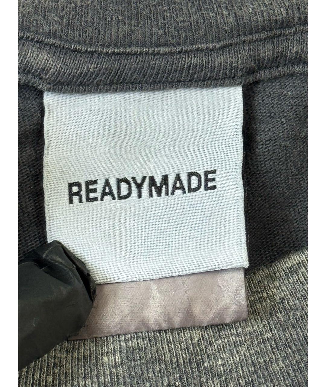 READYMADE Антрацитовая хлопковая футболка, фото 6