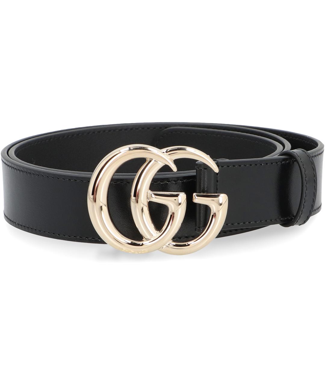 GUCCI Черный кожаный ремень, фото 2