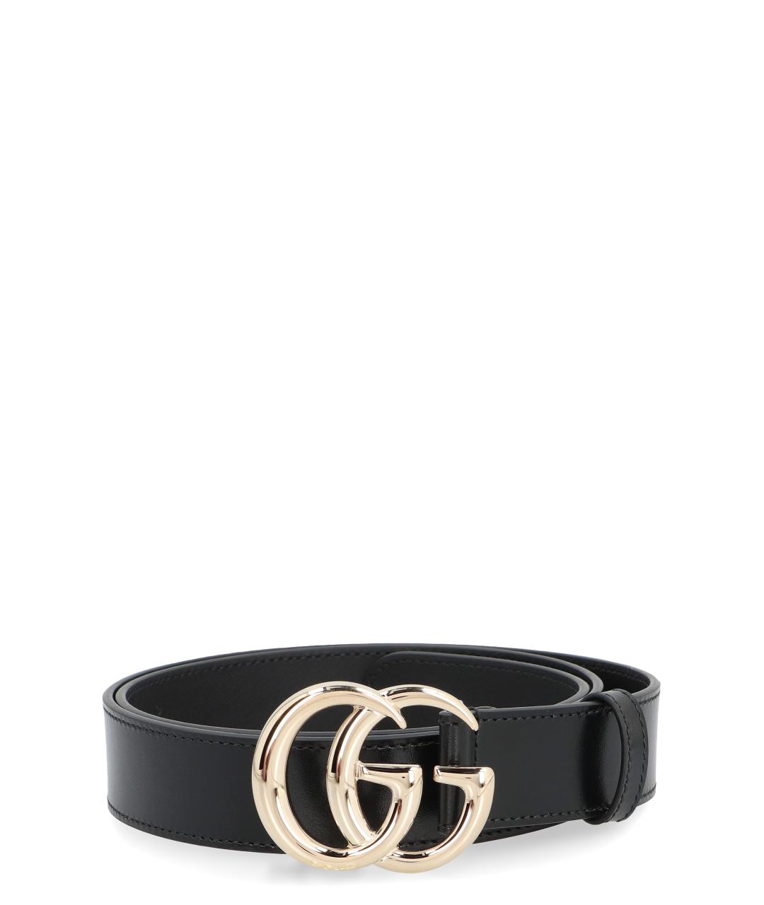 GUCCI Черный кожаный ремень, фото 1