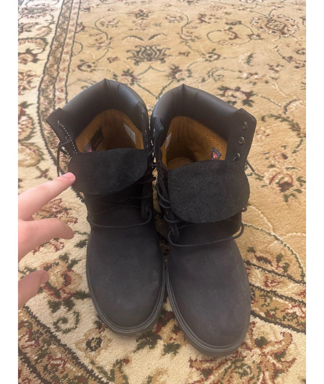 TIMBERLAND Черные бархатные высокие ботинки, фото 2