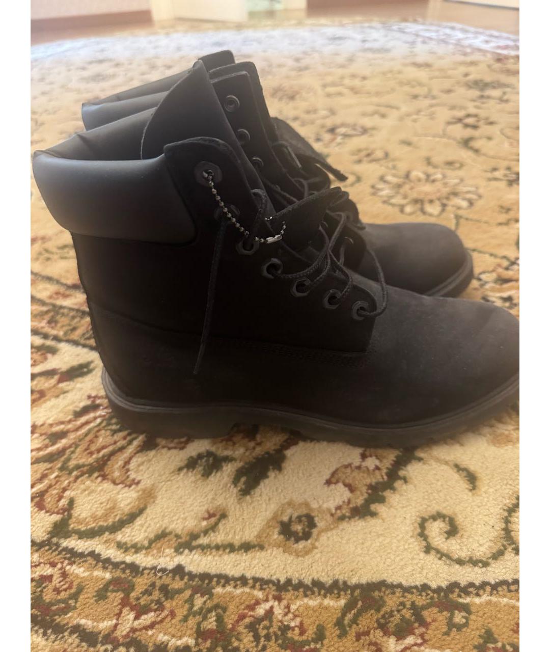 TIMBERLAND Черные бархатные высокие ботинки, фото 5
