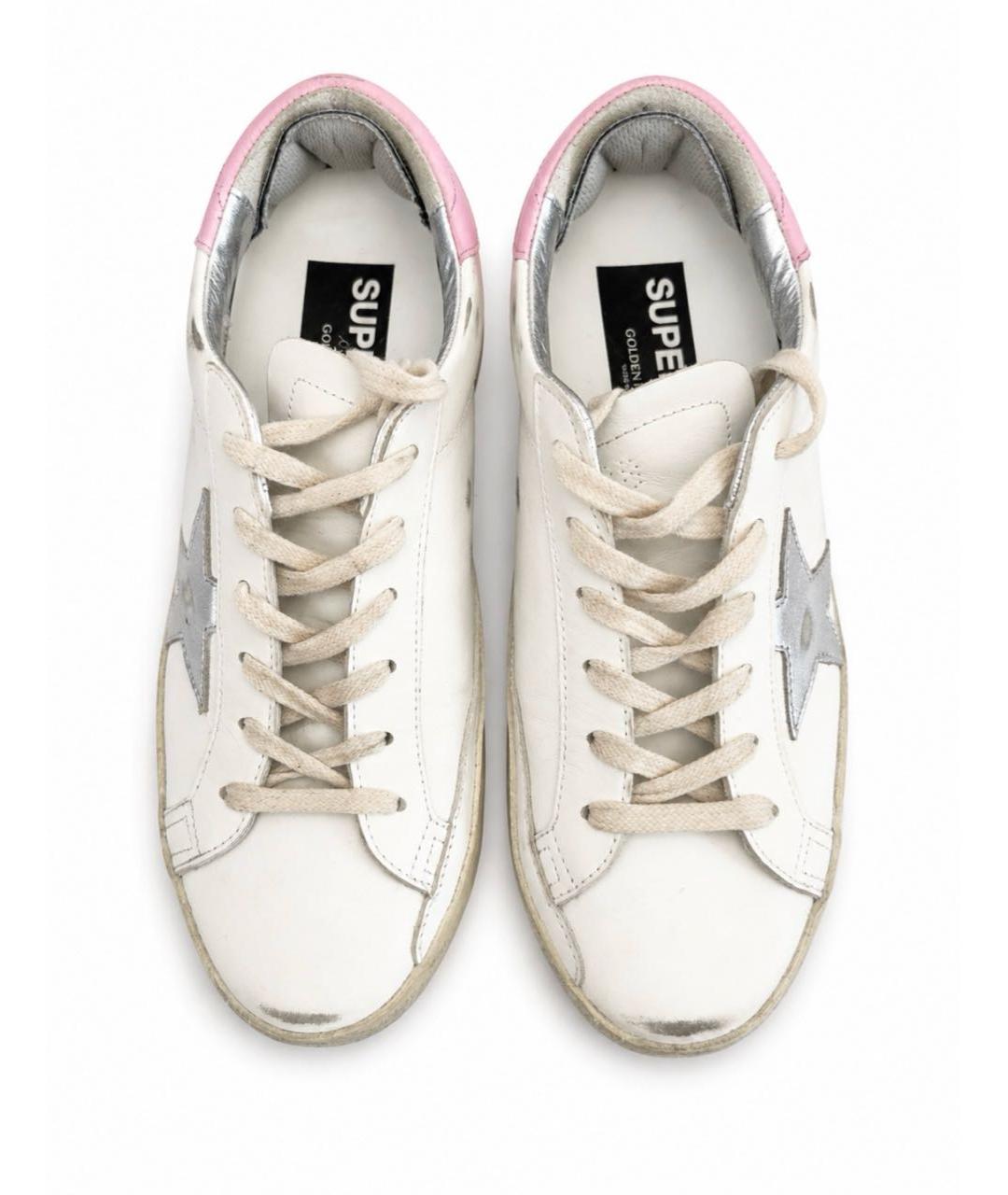 GOLDEN GOOSE Белые кожаные кеды, фото 2