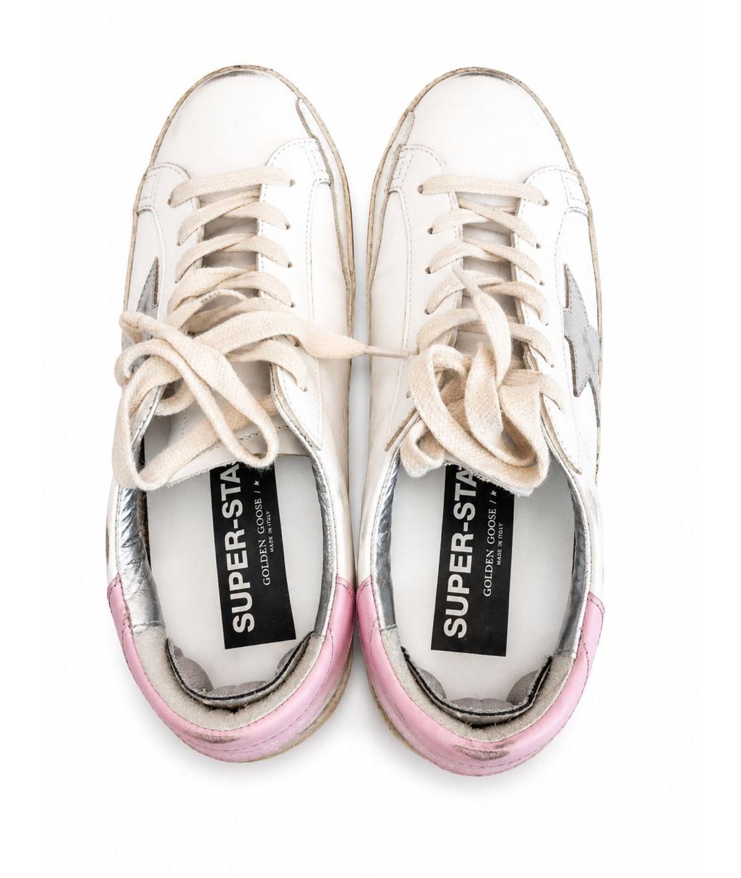 GOLDEN GOOSE Белые кожаные кеды, фото 3