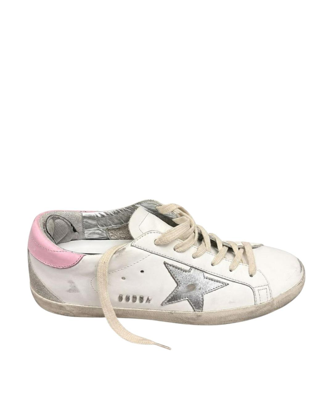 GOLDEN GOOSE Белые кожаные кеды, фото 1