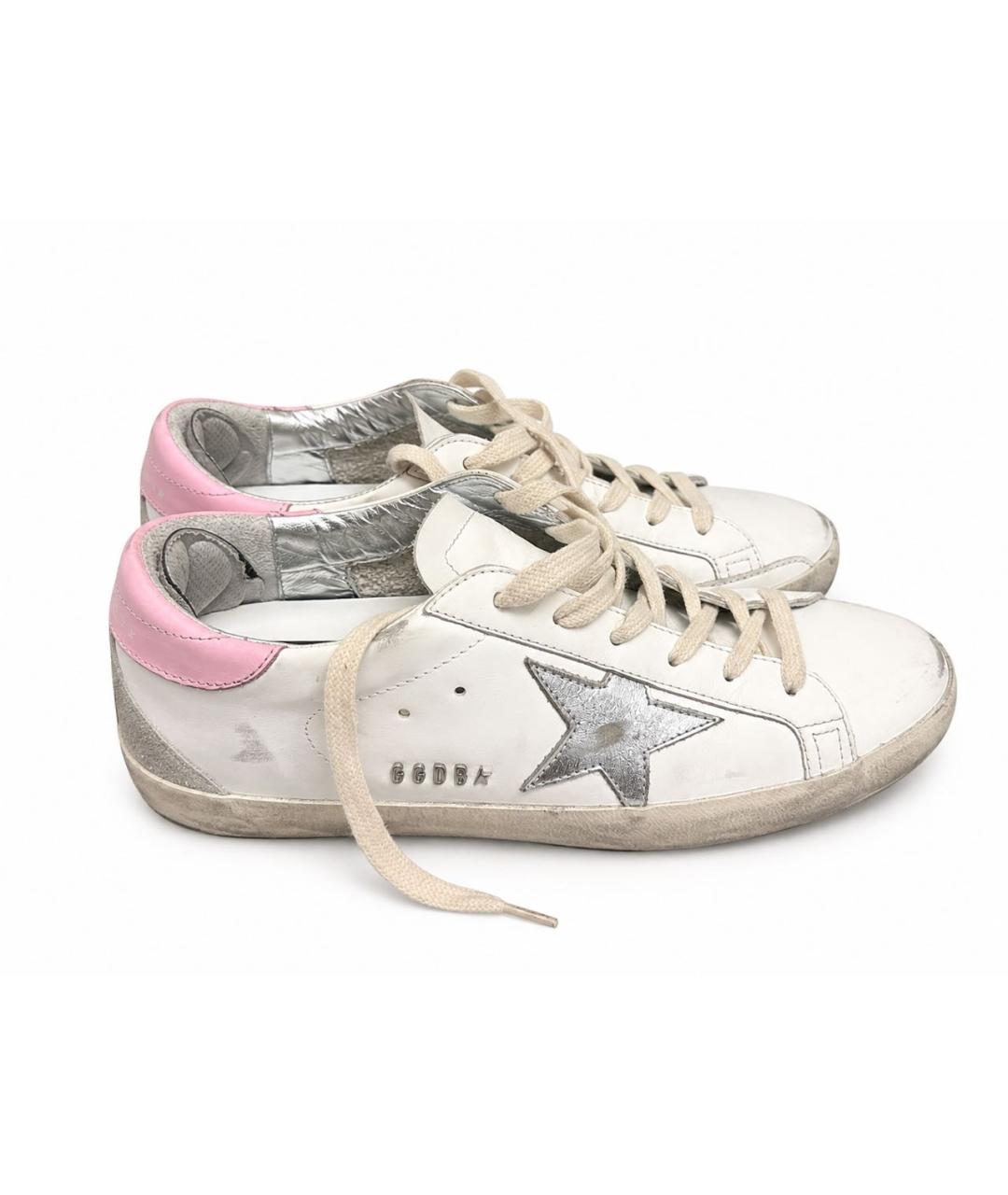 GOLDEN GOOSE Белые кожаные кеды, фото 5