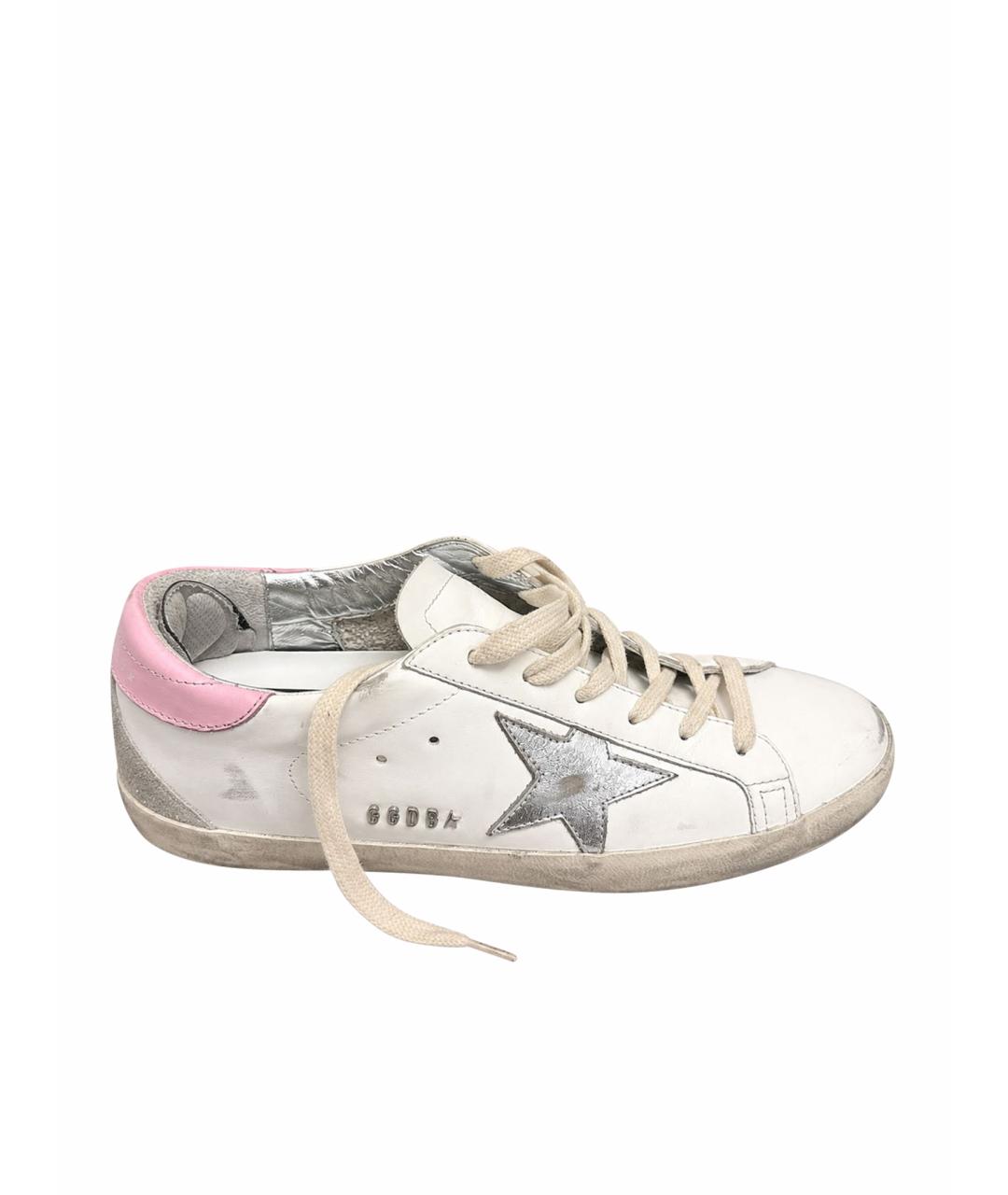 GOLDEN GOOSE Белые кожаные кеды, фото 6