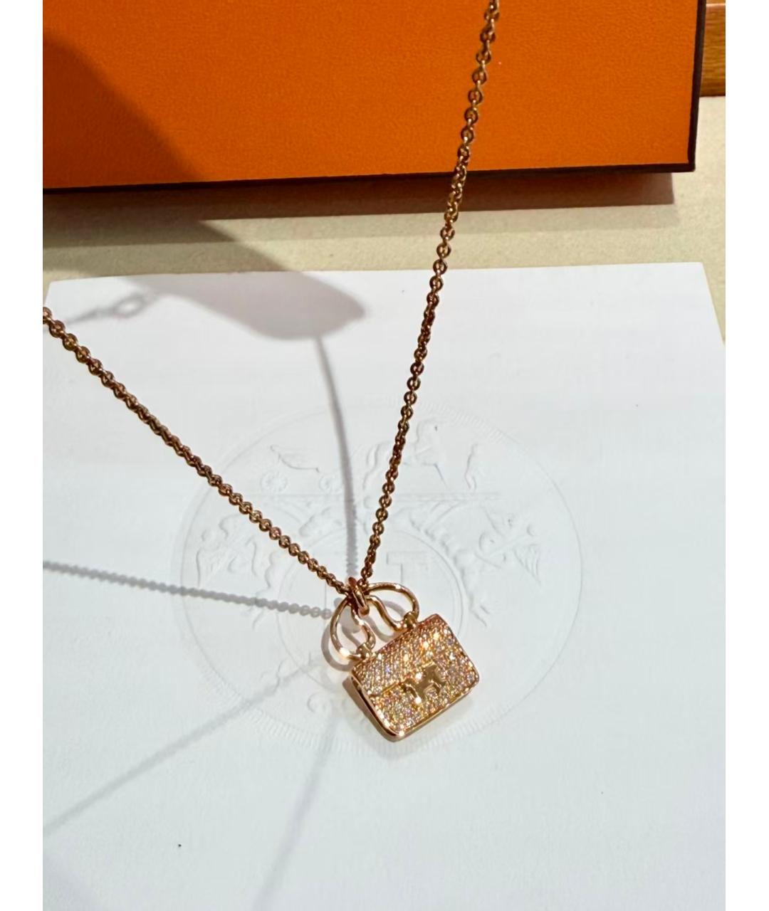 HERMES Золотая подвеска из розового золота, фото 4