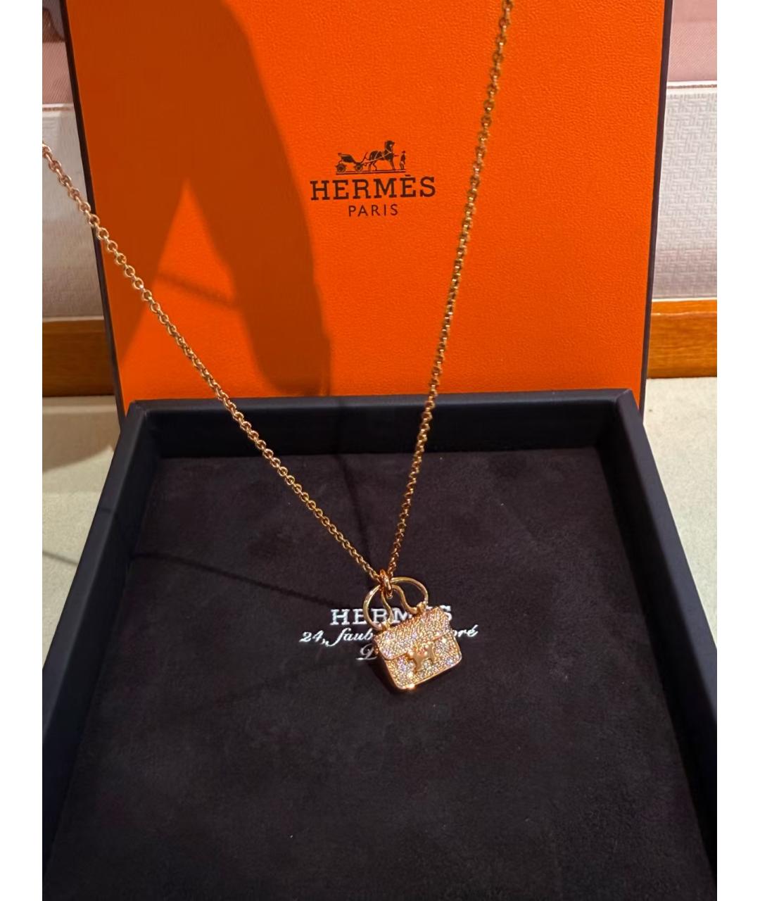 HERMES Золотая подвеска из розового золота, фото 2