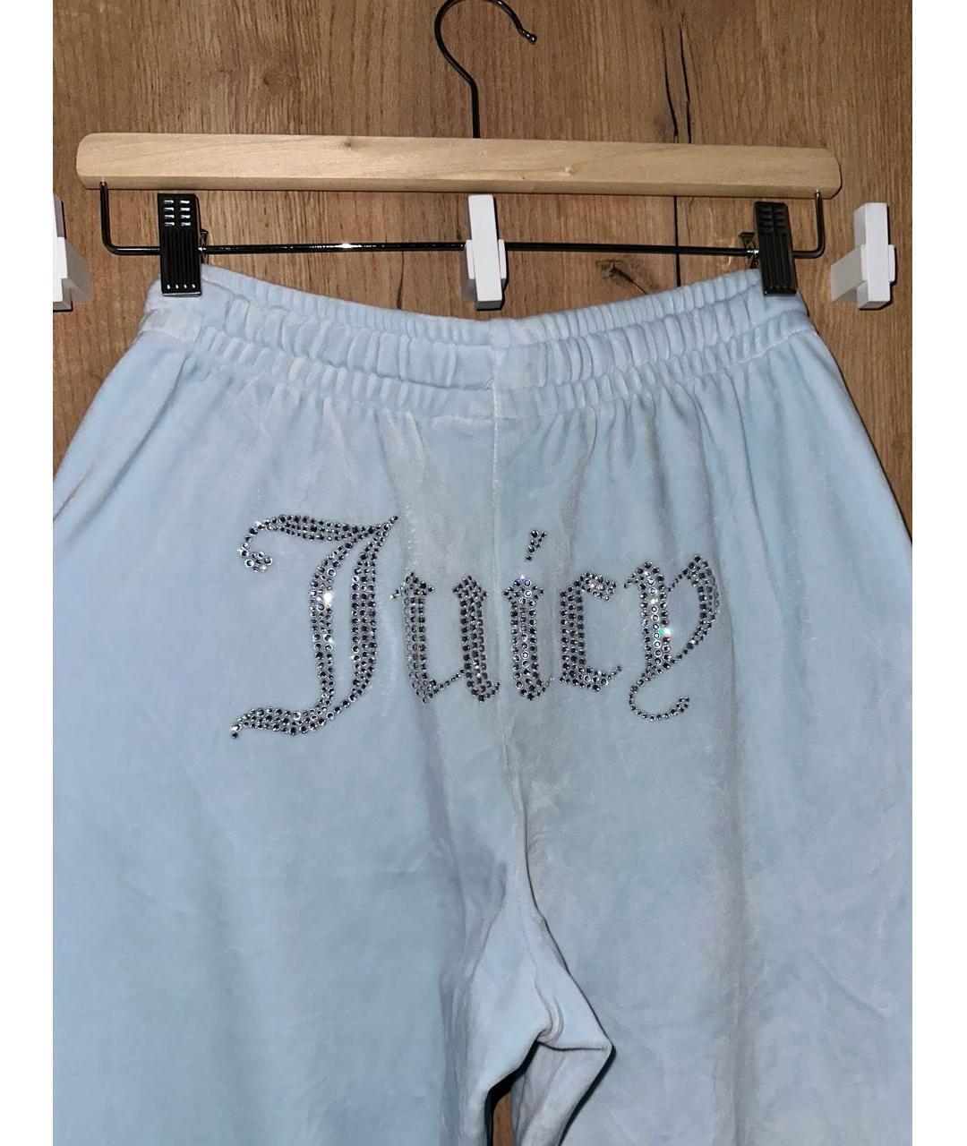 JUICY COUTURE Голубой велюровый костюм с брюками, фото 7