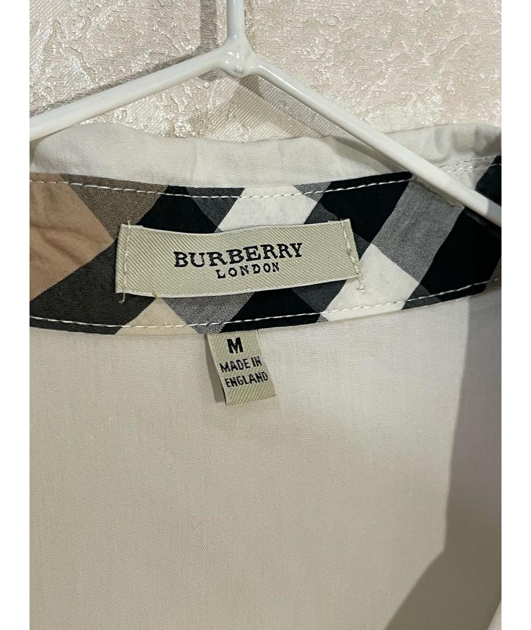 BURBERRY Белая хлопковая рубашка, фото 2