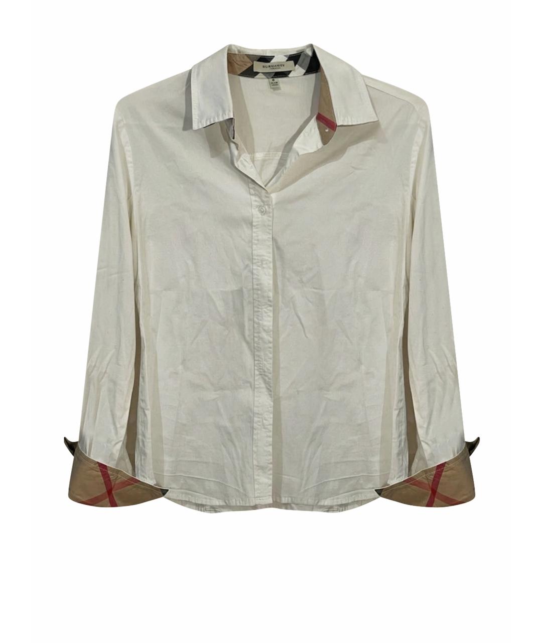 BURBERRY Белая хлопковая рубашка, фото 1