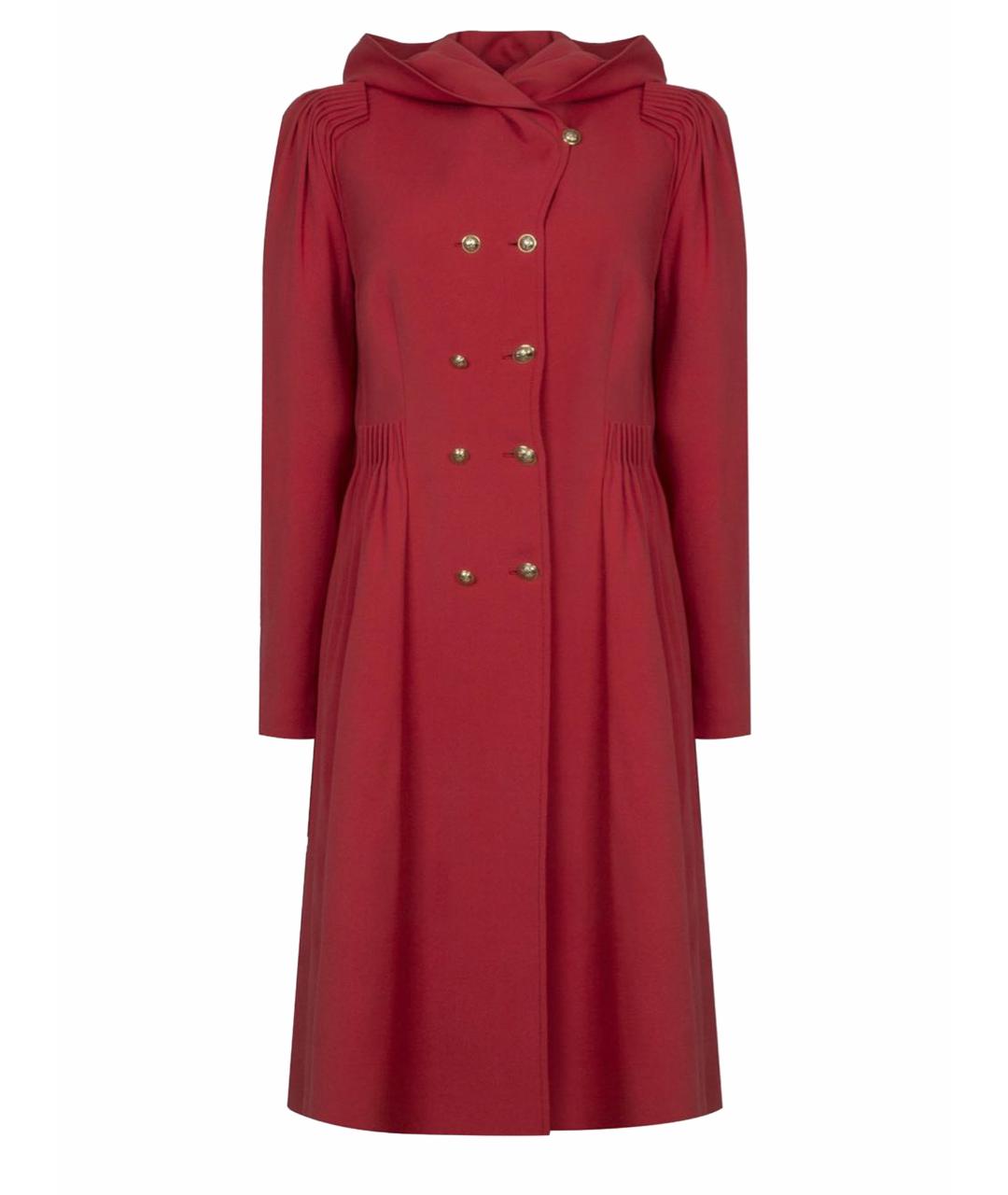 JOHN GALLIANO Красное шерстяное пальто, фото 1