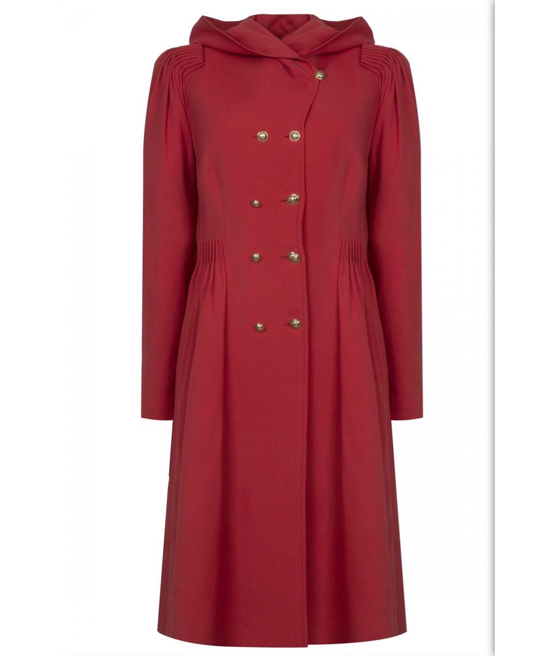 JOHN GALLIANO Красное шерстяное пальто, фото 9