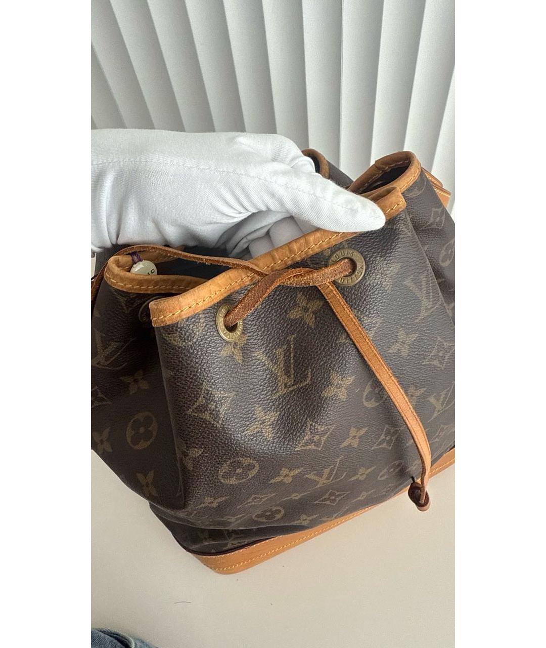 LOUIS VUITTON Коричневая кожаная сумка через плечо, фото 7