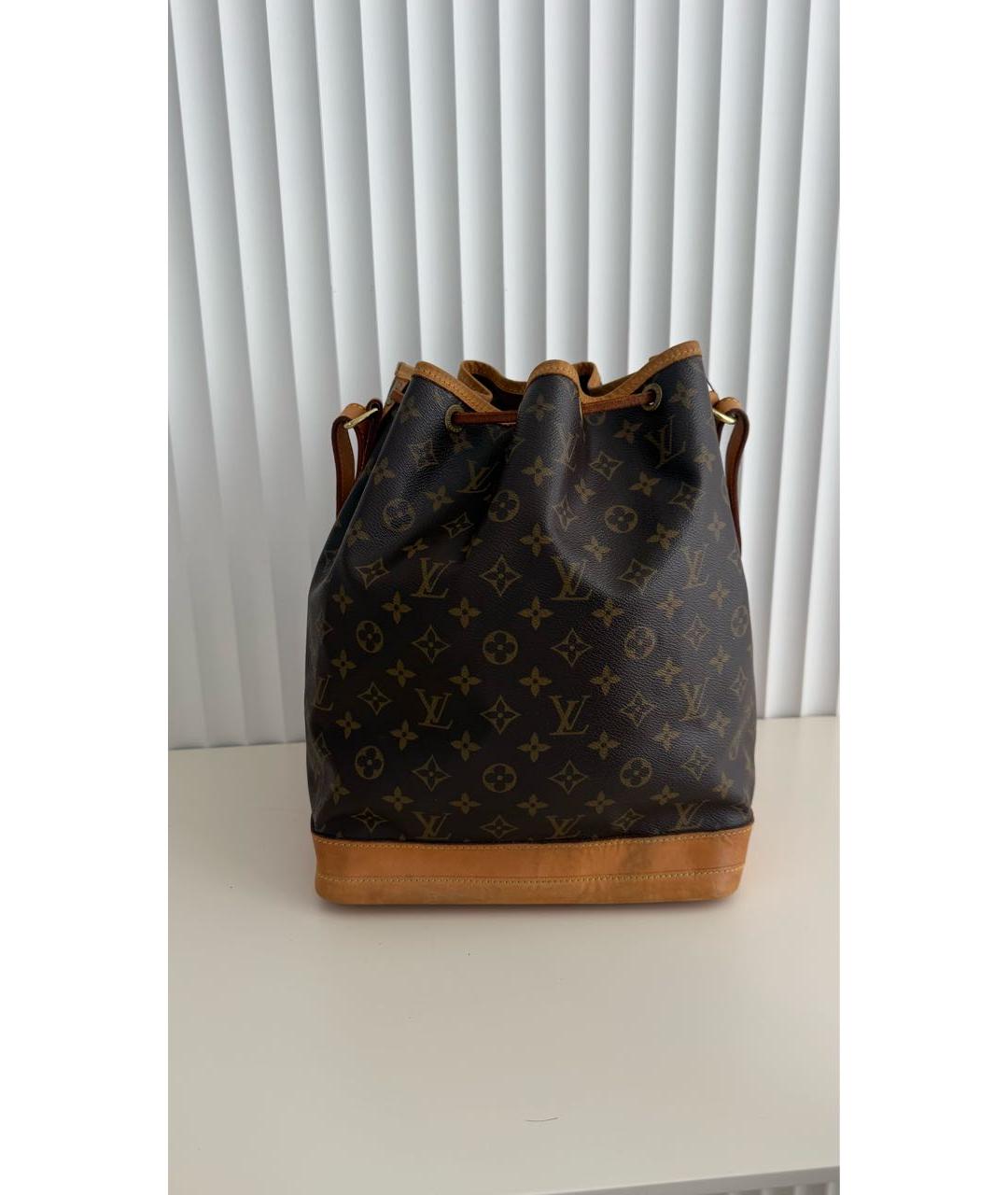 LOUIS VUITTON Коричневая кожаная сумка через плечо, фото 3