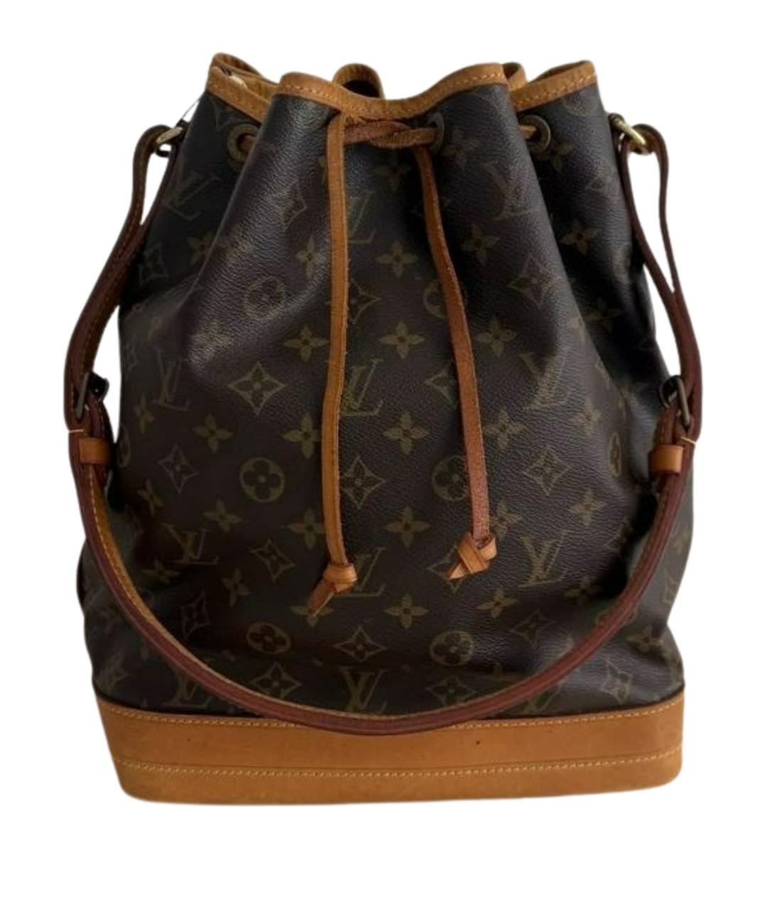 LOUIS VUITTON Коричневая кожаная сумка через плечо, фото 10