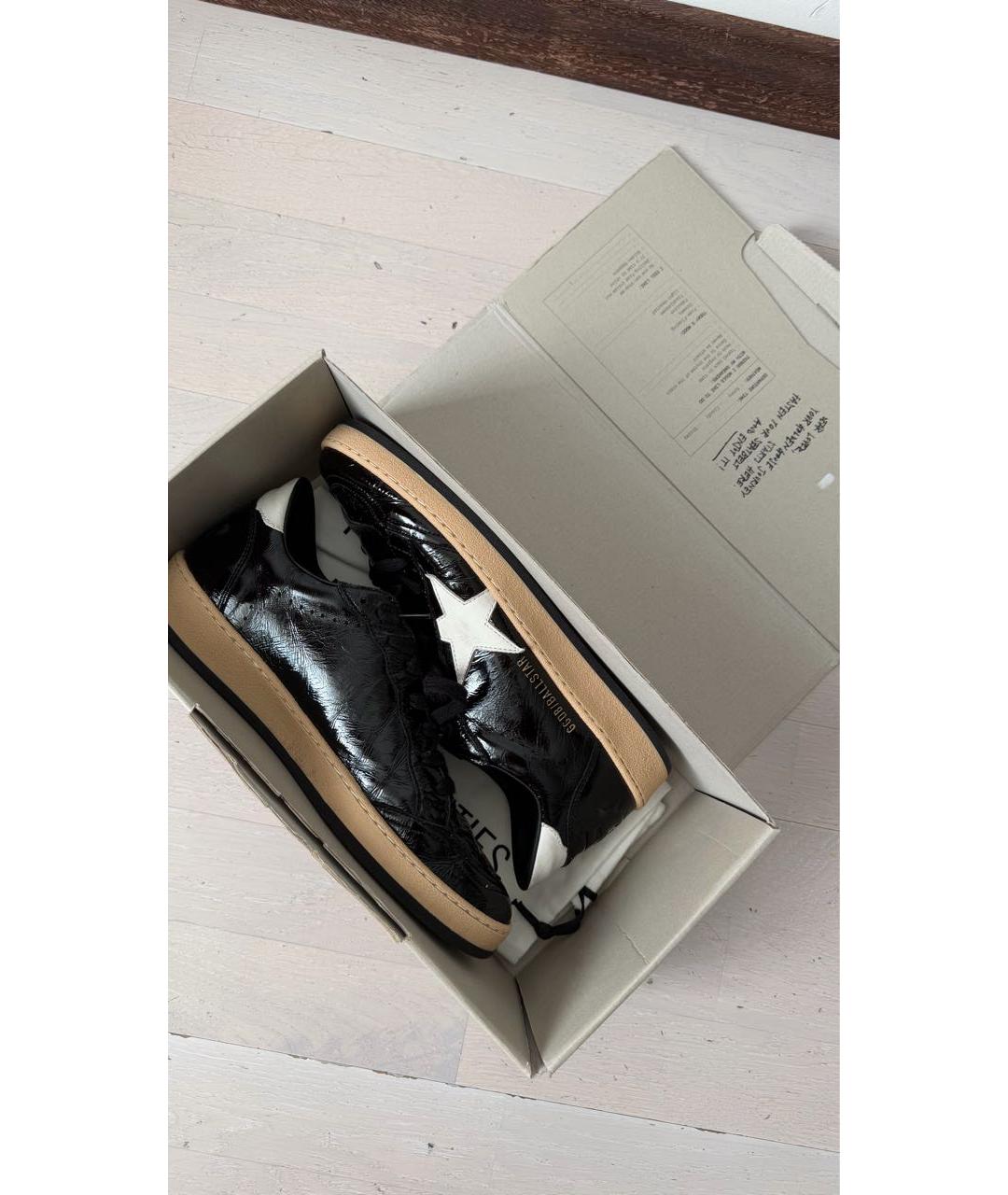 GOLDEN GOOSE Черные кеды из лакированной кожи, фото 6