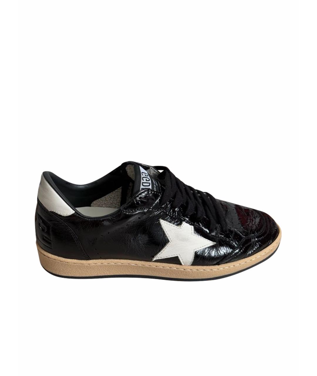 GOLDEN GOOSE Черные кеды из лакированной кожи, фото 8