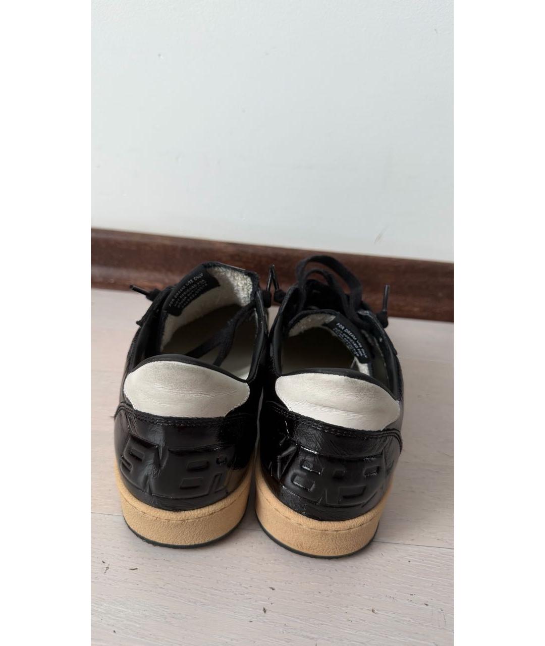 GOLDEN GOOSE Черные кеды из лакированной кожи, фото 4