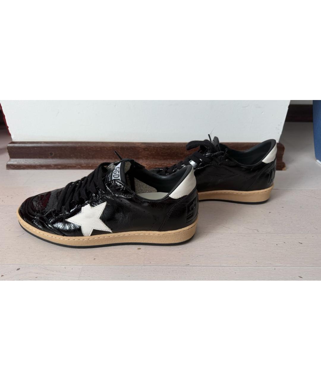 GOLDEN GOOSE Черные кеды из лакированной кожи, фото 7