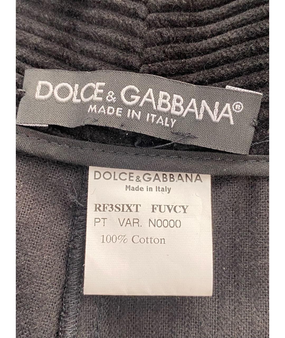 DOLCE&GABBANA Черные хлопковые шорты, фото 8