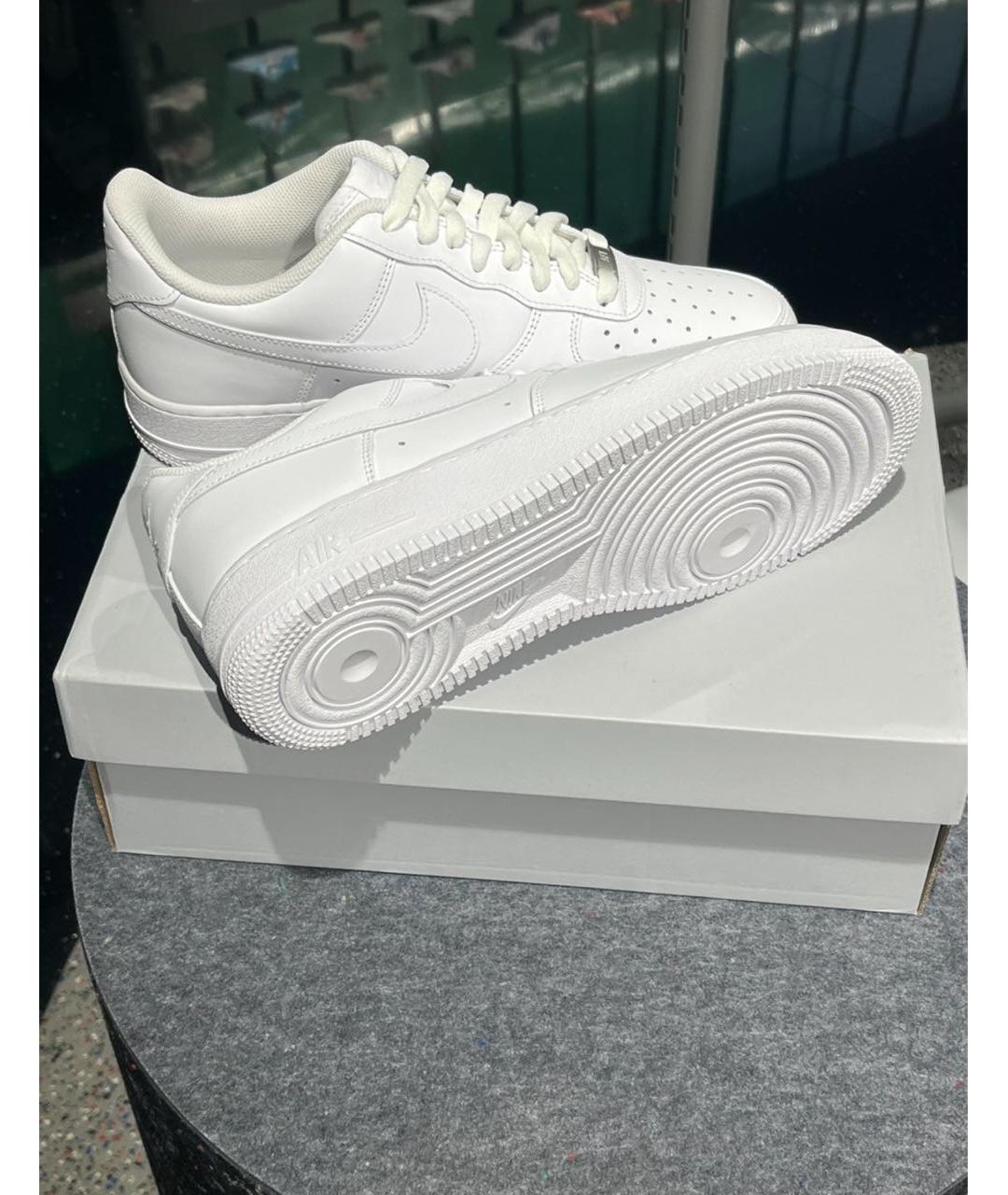 NIKE Белые кожаные низкие кроссовки / кеды, фото 5