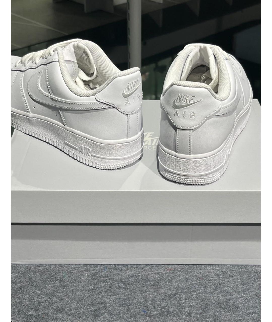 NIKE Белые кожаные низкие кроссовки / кеды, фото 3