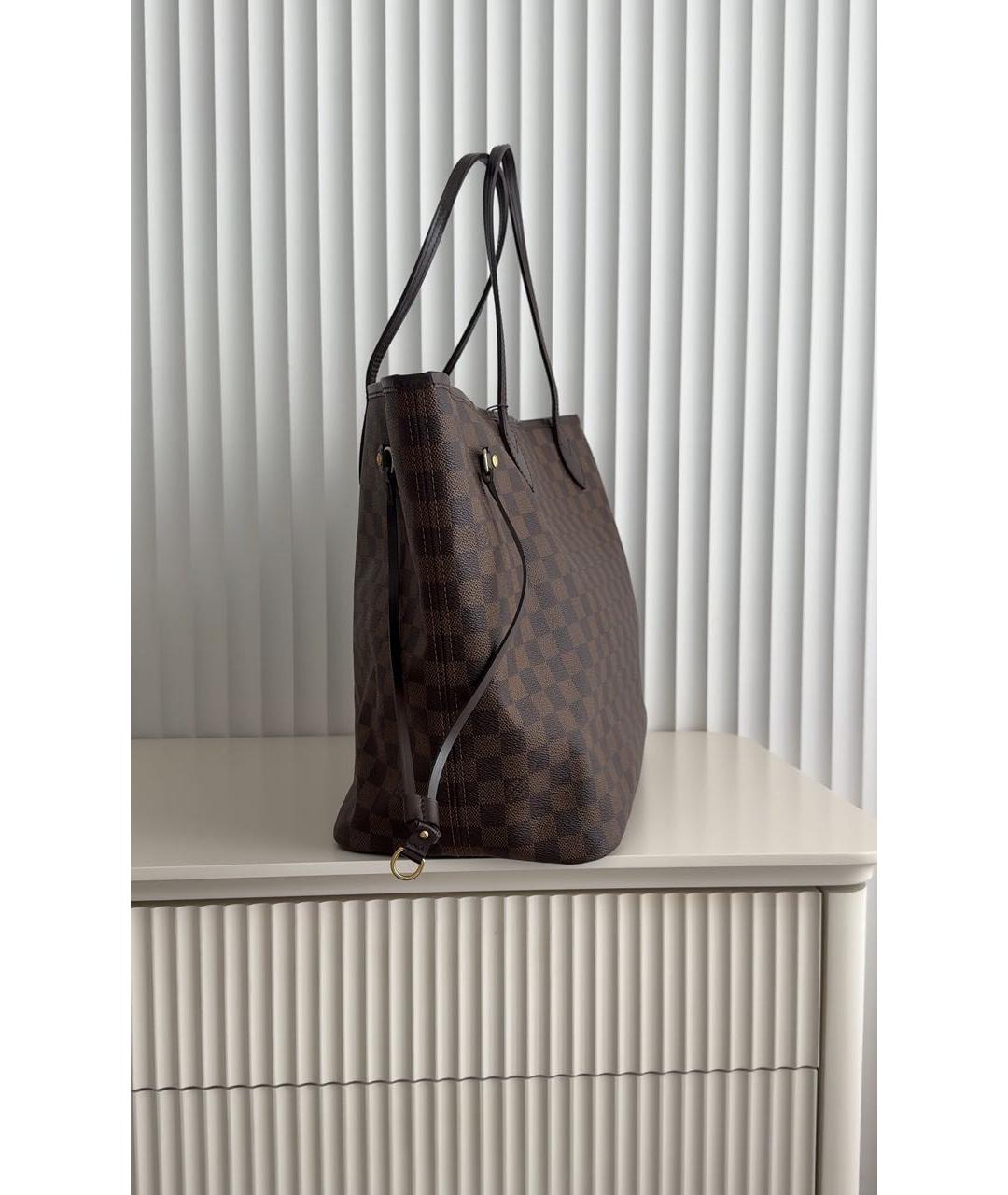 LOUIS VUITTON Коричневая сумка тоут из канвы, фото 2