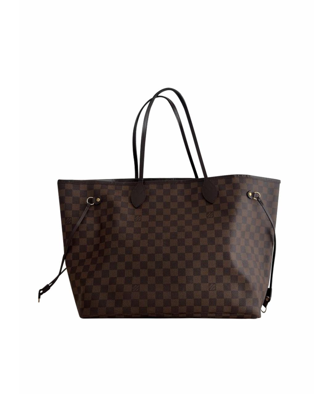 LOUIS VUITTON Коричневая сумка тоут из канвы, фото 1
