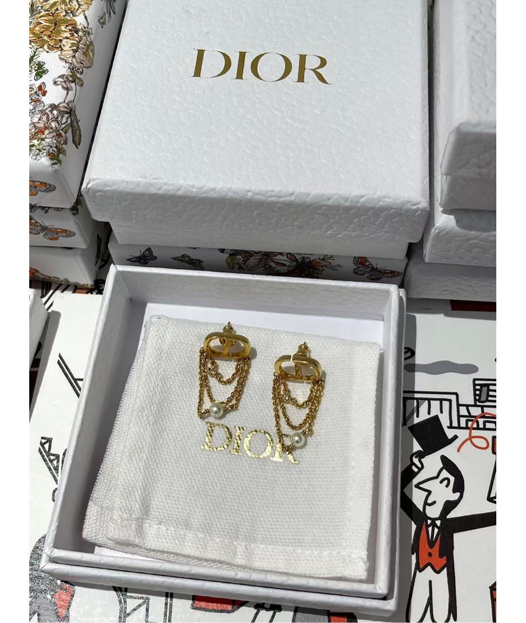 CHRISTIAN DIOR Золотые серьги, фото 3