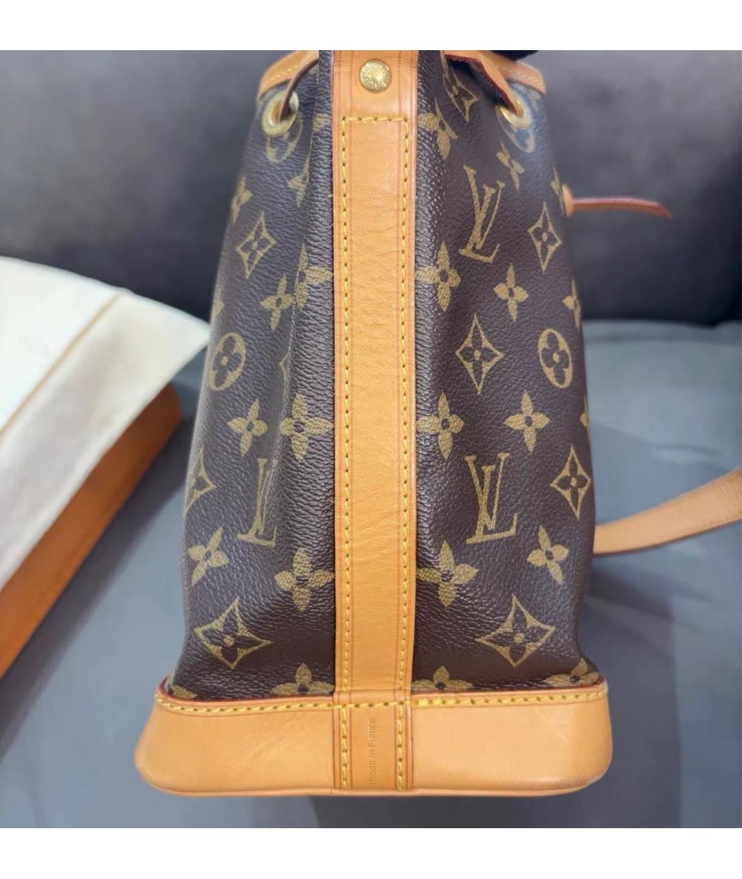 LOUIS VUITTON Коричневая кожаная сумка тоут, фото 4
