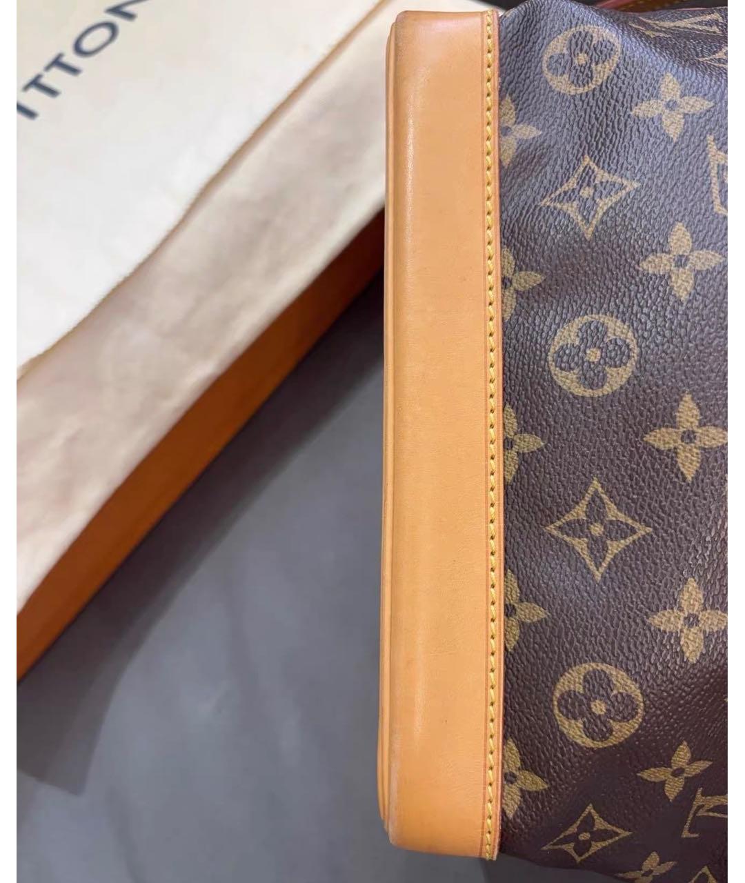 LOUIS VUITTON Коричневая кожаная сумка тоут, фото 7