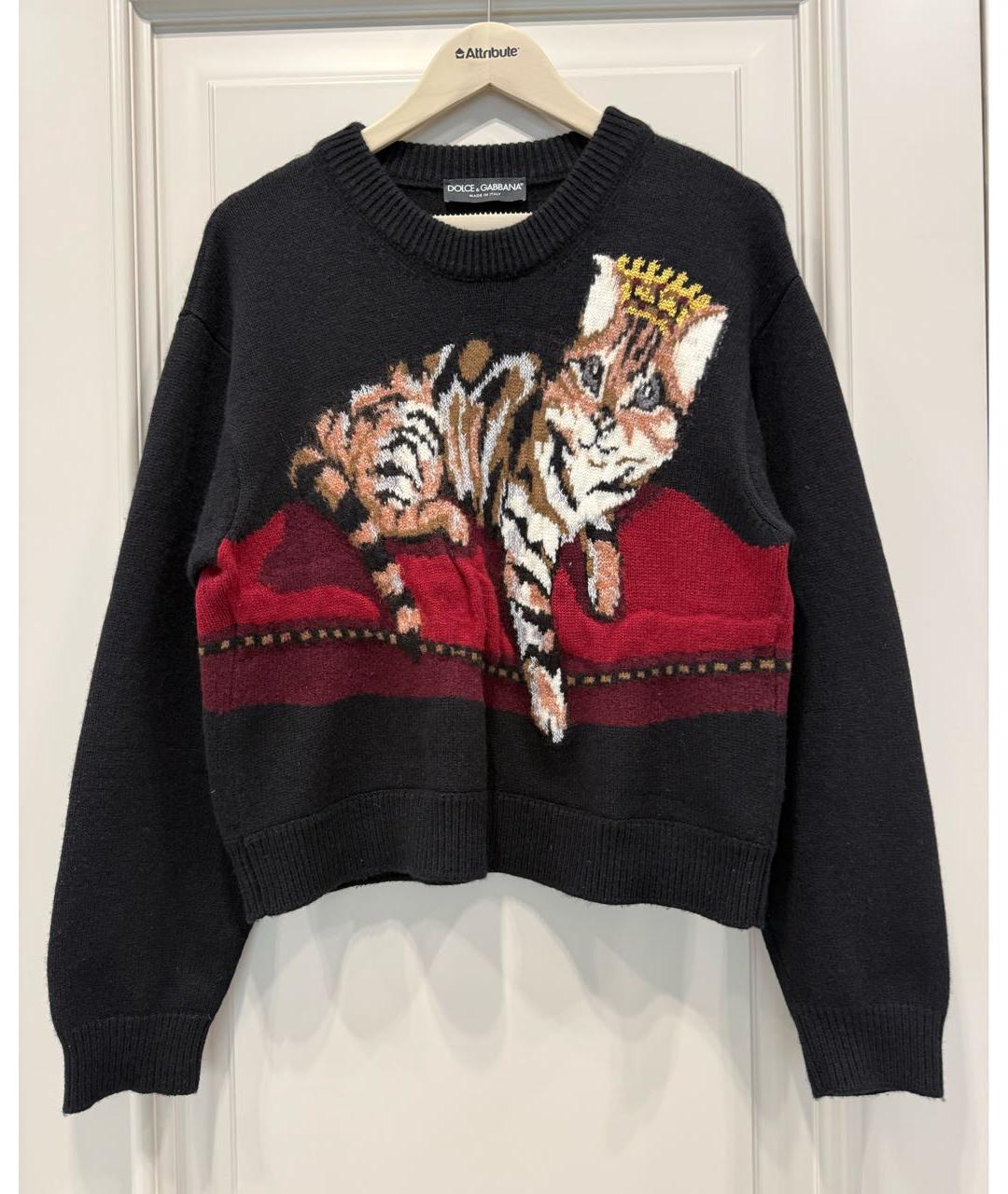 DOLCE&GABBANA Черный кашемировый джемпер / свитер, фото 6