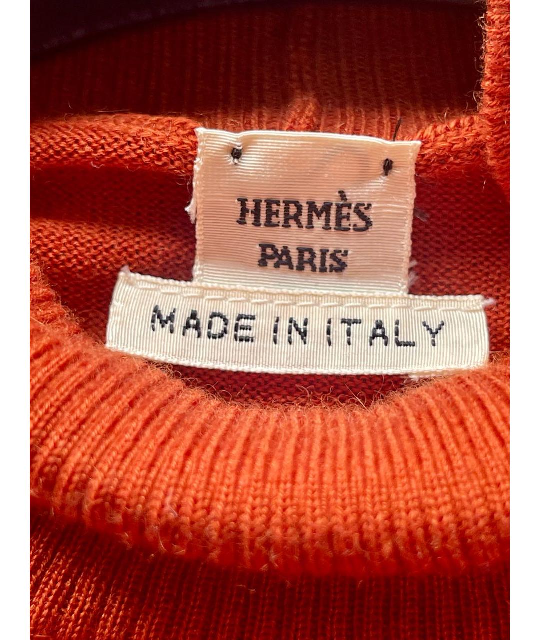 HERMES Оранжевая кашемировая водолазка, фото 3