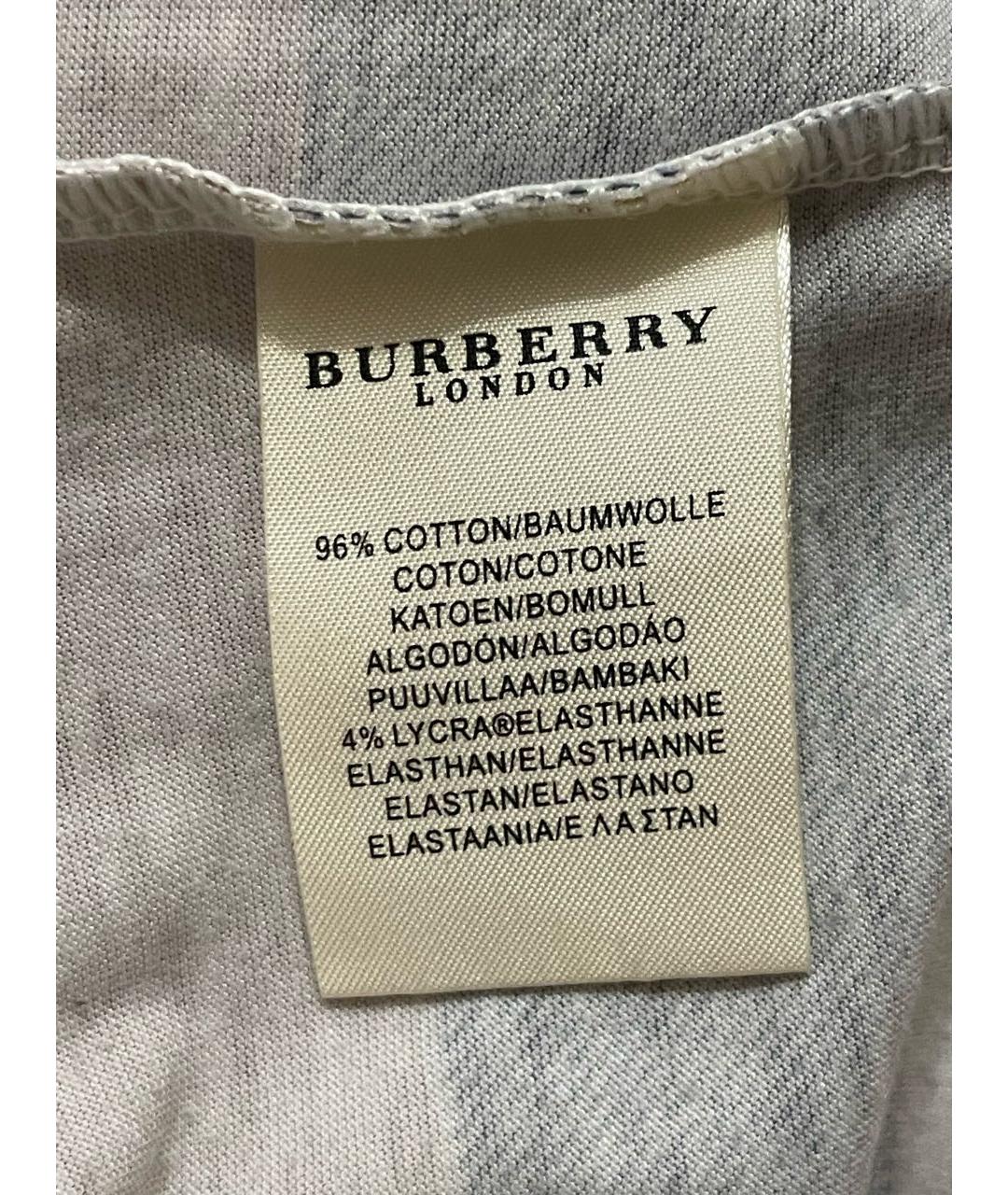 BURBERRY Хлопковая футболка, фото 4