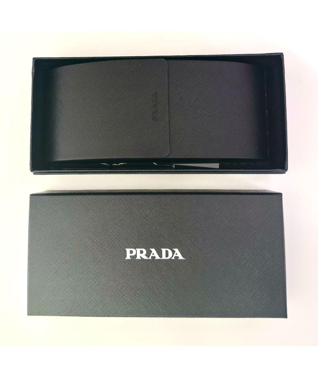 PRADA Черные пластиковые солнцезащитные очки, фото 5
