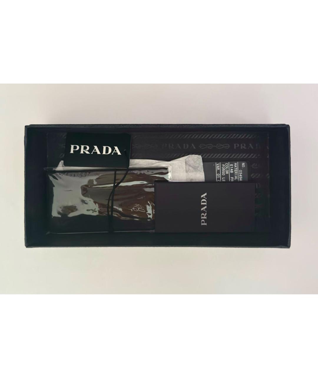 PRADA Черные пластиковые солнцезащитные очки, фото 6