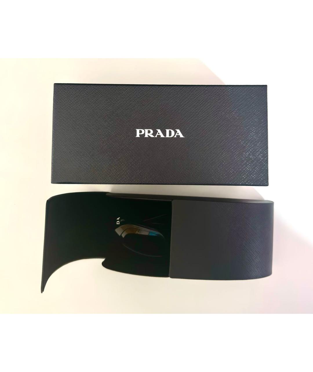 PRADA Черные пластиковые солнцезащитные очки, фото 7