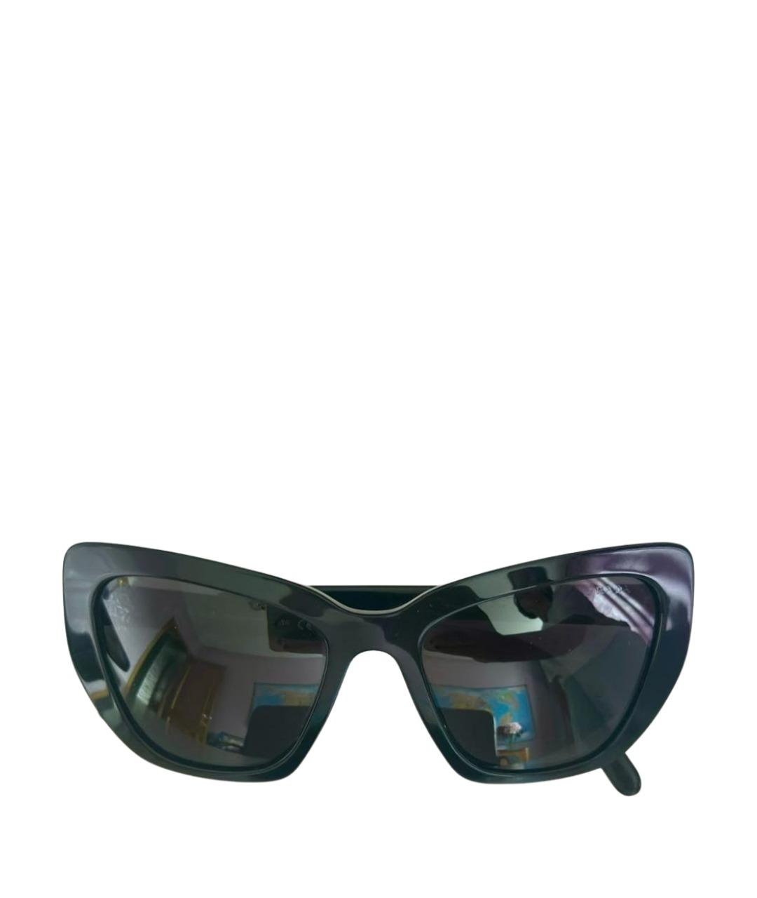 PRADA Черные пластиковые солнцезащитные очки, фото 1