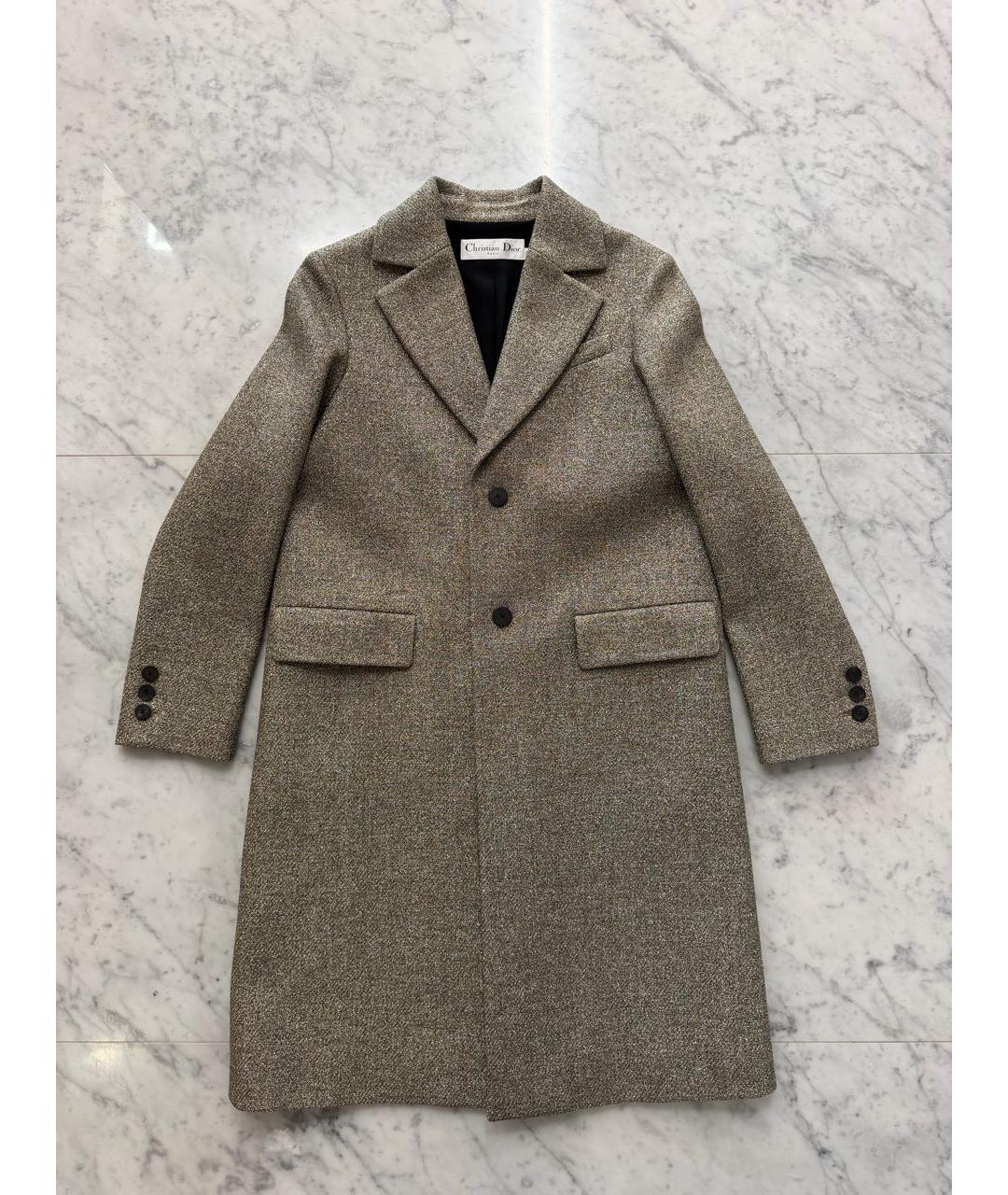 CHRISTIAN DIOR Мульти полиэстеровое пальто, фото 5