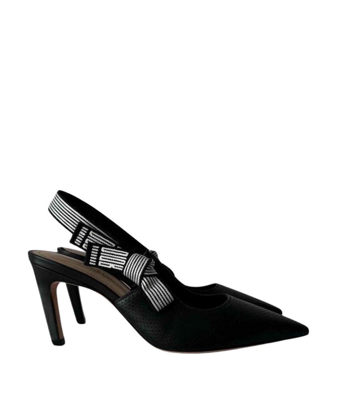 CHRISTIAN DIOR Черные кожаные туфли, фото 1